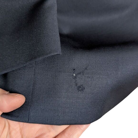 Canali Boyds Size 42R ? Black Italian Designer Blazer Sport Coat Normcore FLAWS - Picture 6 of 14